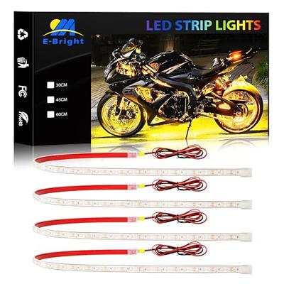 YM E-Bright Car Led Strip Lights Cuttable Underbody Ambient Led Lighting  for Motorcycle Trucks Van Boat Night Fishing Interior Exterior Waterproof  IP68 24inch 60CM 72SMD 12v,Yellow/Amber(Pack Of 4) - Yahoo Shopping