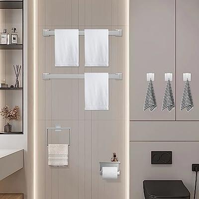 10-Pieces Brushed Nickel Bathroom Accessories Set, 23.6 Inch Bath Towel Bar  Set, Stainless Steel Bathroom Hardware Set, Towel Racks for Bathroom Wall