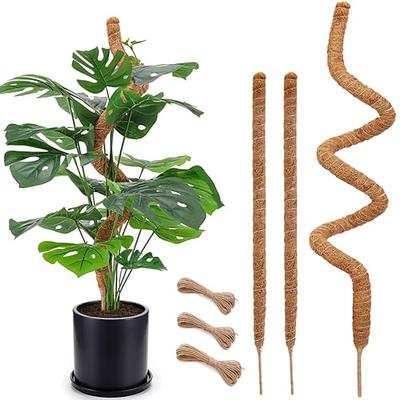 Haispring Plastic Moss Pole 4 Pcs Plant Stakes Extending to 62