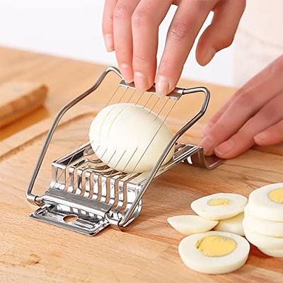 Egg Slicer for Hard Boiled Eggs, Stainless Steel Wire Multi-Purpose Egg  Slicer, Kitchen Utilities, Can Cut Eggs Bread Mushroom Soft Fruit - Yahoo  Shopping