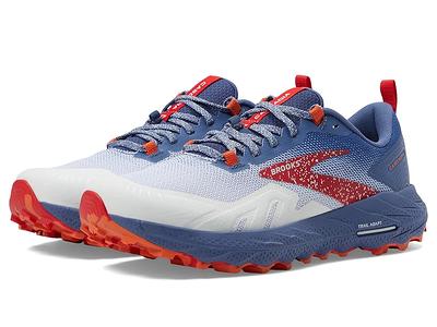  Brooks Men's Cascadia 17 Trail Running Shoe -  Blue/Navy/Firecracker - 7 Medium