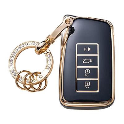 MIGUOER Genuine Leather Car Keychain Fit Lexus RX ES GS LS NX RS GX LX RC LC RX350 IS250 GX460 Car Key Chain for Men and Woean Key Ring Accessories