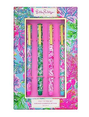 Lilly Pulitzer Felt Tip Pen Set of 4, Colored Pens Fine Point, Colorful  Pens for Note Taking and Journaling, Assorted - Yahoo Shopping