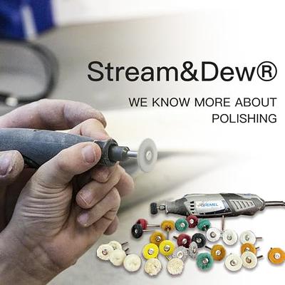 Stream&Dew 10pcs White Leather Buffing Wheels for Dremel - Silver Polishing  Wheel or Watch Polishing Kit- Jewelry Polishing Kit