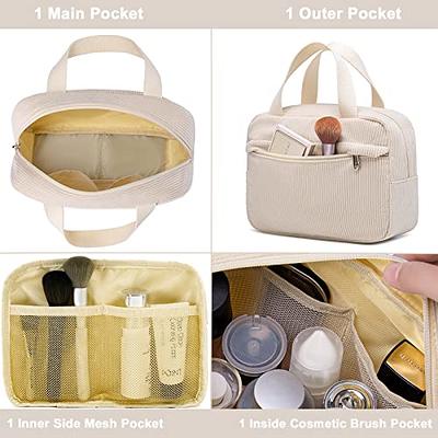 Makeup Bag for Women Girls Cute Corduroy Travel Cosmetic Tote Large Make Up  Organizer Toiletry Bags Zipper Pouch Purse - Yahoo Shopping
