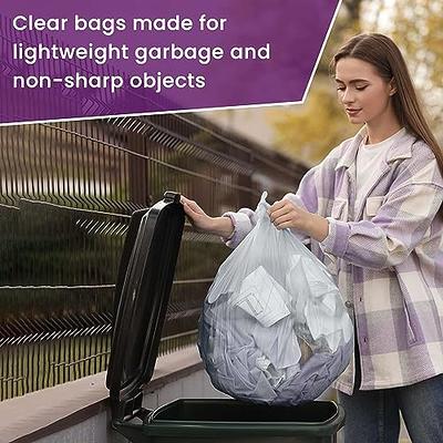 Clear Medium Trash Bags - 13 Gallon Plastic Garbage Bags Tall Strong Can  Liners