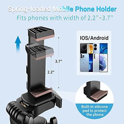 Generic Vlog Live stream Gear Stand Stretchable Tripod, 2 Mobile Phone  Holder For Selfie / Photo Shooting / Video, Black