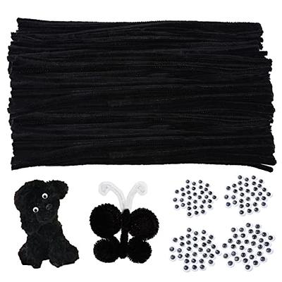 150 Pieces Pipe Cleaners Chenille Stem Solid Color Pipe Cleaners Bulk for  Halloween、Christmas DIY Craft Supplies Thick Pipe Cleaners Chenille Stems  with 4 Size 120 pcs Plastic Doll Eyes（Black） - Yahoo Shopping