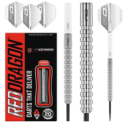 RED DRAGON Amberjack 2 Soft Tip: 18g - Tungsten Soft Tip Darts Set with  Flights and Stems