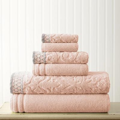 Modern Threads Pax 6 Piece Jacquard 100% Cotton Bath Towel Set