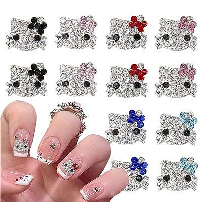 Cartoon Nail Charms for Acrylic Nails Cute Cat Nail Decals Cartoon 3D Nail  Charms Decoration Cat Nail Jewelry for Women Girls Accessories DIY Craft  Phone Case Decoration 0.62 inch x 0.51 inch A51
