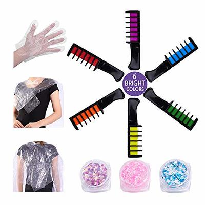 Hair Chalks for Girls, 6 Bright Temporary Washable Hair Color Combs with 3  Glitter, Hair Chalk Dyeing for Birthday Cosplay Halloween Party, Non-Toxic,  Safe for Kids & Teens - Yahoo Shopping