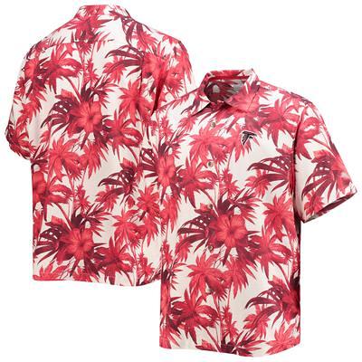 Atlanta Braves Tommy Bahama Sport Harbor Island Hibiscus Short Sleeve  Button-Up Shirt - Navy