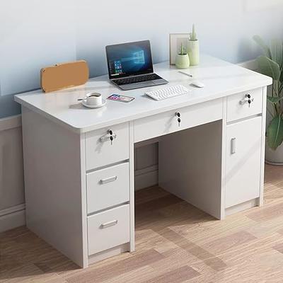 ODK 40 Inch Small Desk with Fabric Drawers- for Bedroom, White Vanity Desk  with Storage, Home Office Computer Desk for Small Spaces, Modern Work  Writing Study Table, White - Yahoo Shopping