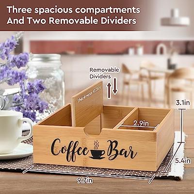 Coffee Station Organizer Coffee Bar Essentials Condiment Pod Storage  Drawers, Coffee Bar Set Up For Countertop, Coffee Bar Accessories And  Organizer