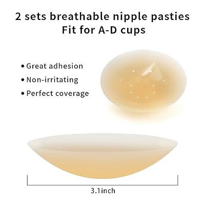 ciizssria 3 Pairs Nipple Covers for Women,Ultra Thin Adhesive Silicone Reusable  Nipple Pasties,Cakes Body Nipple Covers Stickers Seamless (nude) - Yahoo  Shopping