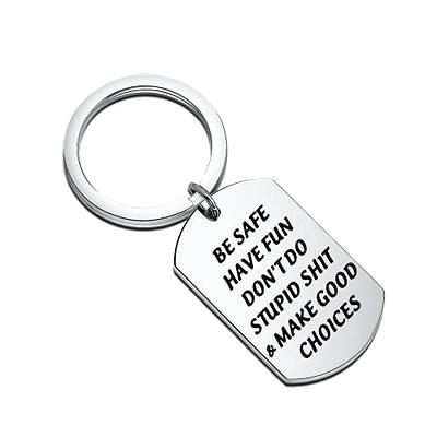  Don't Do Stupid Shit Keychain Funny Birthday Gifts for