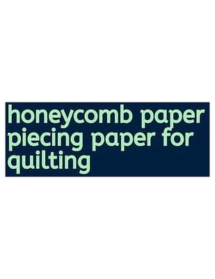 Honeycomb Paper Piecing Paper For Quilting: A Hexagonal Graph Paper  Composition Notebook with Hexagon Grid measuring 0.2 per side) (Paperback)