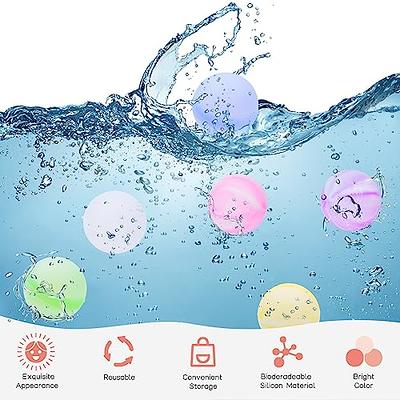  Reusable Water Balloons for Kids 24 PCS Quick Fill Silicone  Water Bombs Games Splash Balls with Mesh Bag Pool Beach Backyard Water Toys  for Boys Girls Outdoor Toys Activities Summer Toys