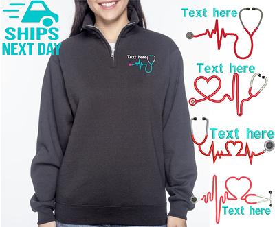 Monogram Embroidered T-Shirt, Sweatshirt, Hoodie, Quarterzip, or Full Zip  Jacket