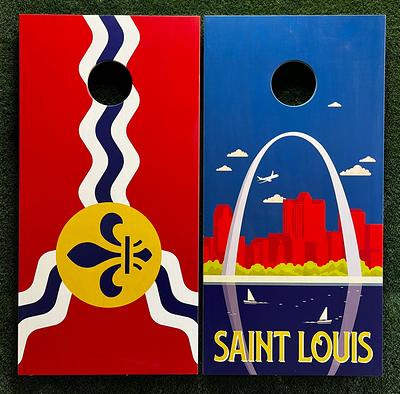 Cornhole boards, St. Louis Cardinals Hand painted by Joe R.