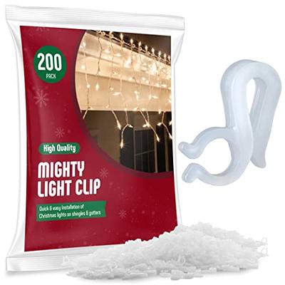 Outdoor Light Clips, Clear, Damage Free Decorating, 16 Clips and 20 Command  Strips