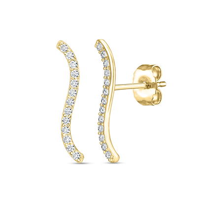 1/2 CT. T.W. Diamond Teardrop Frame Stud Earrings in 10K Gold