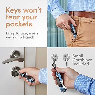 AmazinGizmo Folding Key Holder & Key Organizer Keychain - House & Car  Compact Blue Slim Multi Key Chain with Pocket Clip & Carabiner - up to 12  Keys & More - Yahoo Shopping