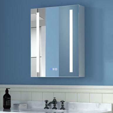 3 Touch Switch LED Lighted Bathroom Medicine Cabinet with Mirror 20'' x  26'',Recessed or Surface Mount,Defog, Stepless Dimming - 20'' x 26'' Hinges  On The Left - Yahoo Shopping