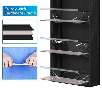 Fixwal 6-Shelf Over Door Hanging Pantry Organizer Hanging Storage with  Clear Plastic Pockets Behind The Door Storage Organizer with 3 Small PVC
