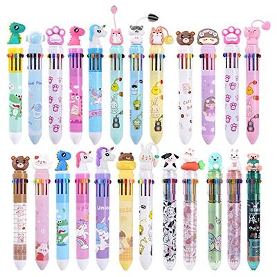 Lopenle 12PCS 4-in-1 Multicolor Pens 4-color Retractable Pens