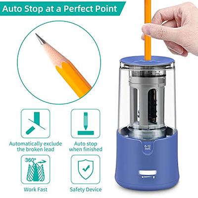 AFMAT Electric Pencil Sharpener for Colored Pencils 7-11.5mm, Auto in &  Out, Fully Automatic Rechargeable Hands-Free Pencil Sharpener for Large