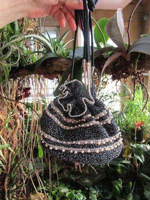 Vtg Beaded Drawstring Purse