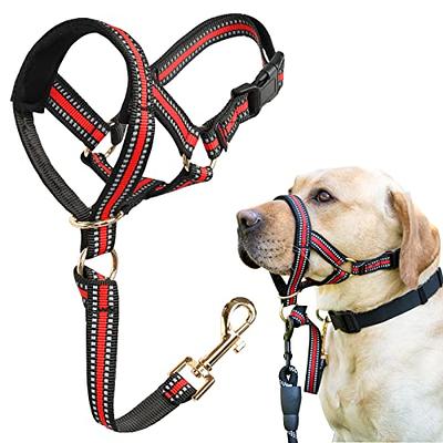  Dog Head Collar, No Pull Soft Head Halter with Safety Clip for  Heavy Pullers, Durable Dog Training Halter Stops Pulling for Walking Medium  Large Dogs : Pet Supplies