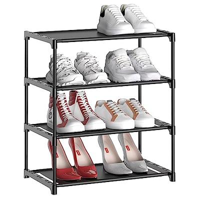 VASAGLE 8 Tier Shoe Rack, Shoe Organizer for Closet, Entryway, 32-40 Pairs  of Shoes, Large Shoe Rack Organizer with 7 Metal Mesh Shelves, 11.8 x 39.4  x 59.8 Inches, Rustic Brown and Black