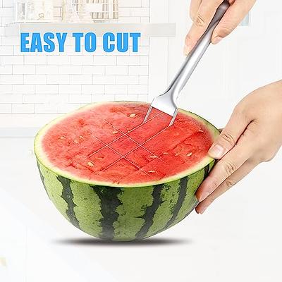 2-in-1 Watermelon Fork Slicer, Watermelon Slicer Cutter, Stainless