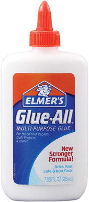 Elmer's Glue-All, Multi-Purpose Glue, Safe & Non-Toxic, Dries Fast, 4oz  Bottle