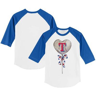 Toddler Tiny Turnip White/Navy Houston Astros Jada 3/4-Sleeve Raglan T-Shirt