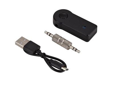 sunshot Bluetooth 5.0 Car Receiver, USB DAC Aux to Bluetooth Adapter with  Built-in Microphone for Hands-Free Calls and Auto On Function, Compatible