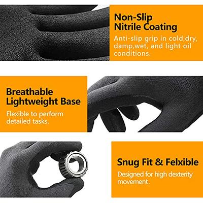 COOLJOB 13 Gauge Safety Work Gloves PU Coated 12 Pairs Large, Ultra-lite  Polyurethane Working Gloves with Grip for Men Women, Seamless Knit for