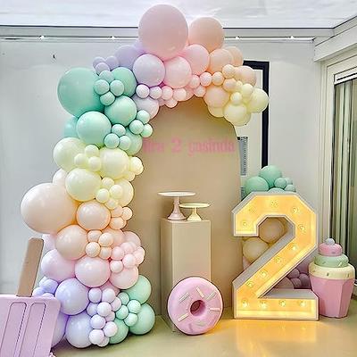 181pcs Pastel Rainbow Balloon Arch Pastel Balloon Garland Kit for Birthday  Wedding Party,Unicorn Macaron Easter Donut&Ice Cream Candy Party Balloons