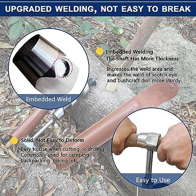 Manual Wood Auger for Bushcraft Tools Hand Auger Wrench for Backpacking  Survival