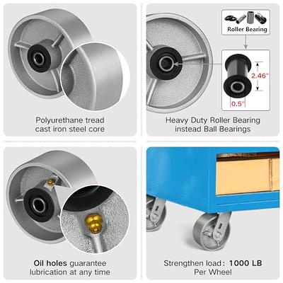 Furniture Dolly with 5 TPR Rubber Casters - 1,000 Lbs Capacity