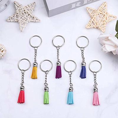 660pieces Keychain Rings Including 60pcs With Open Jump Rings With Chain,  Eight Character Lobster Clasp Key Ring and 600pcs Small Screw Eye Pins