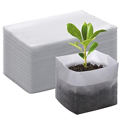 Non-Woven Seedlings Grow Bag,200PCS Fabric Nursery Bags for Plants,Fabric  Plant Pots for Planting,Gardening Transplanted Home Garden Supplies 