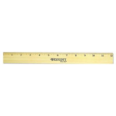 Vintage Westcott Ruler. Wooden Two-Sided Metal Edge Ruler