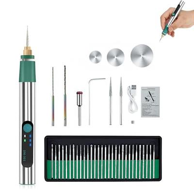 Electric Cordless Micro Engraver Pen Engraving Tool Kit Mini Metal Glass  Ceramic