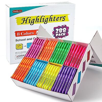 Shuttle Art Highlighters, 30 Pack Highlighters Assorted Colors, 10 Colors Chisel Tip Dry-Quickly Non-Toxic Highlighter Markers for Adults Kids