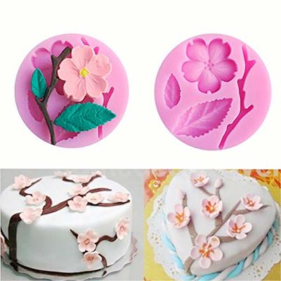 Large Rose Mold Silicone,Leaves and Flower Fondant Cake Molds,Leaf