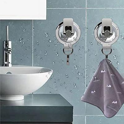Shower Suction Cup Hooks Bathroom Towel Suction Holder Metal Coat Hook Heavy  Duty Organizer for Kitchen/Bathroom/Restroom 304 Stainless Steel, Brushed  Finish (2 Pack)
